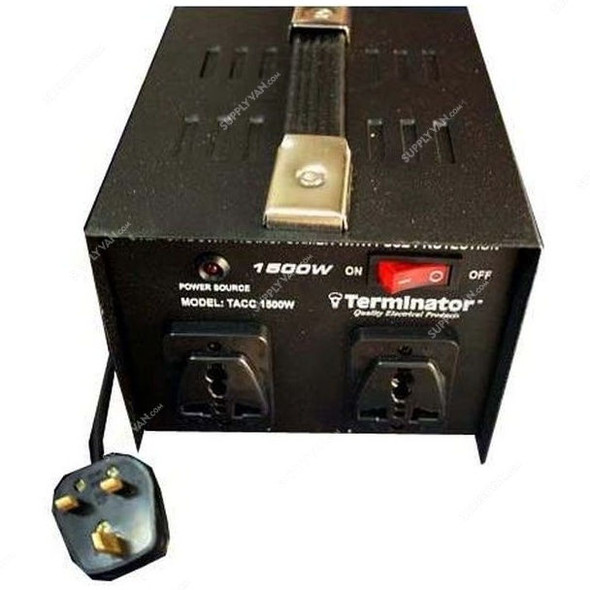 Terminator AC to AC Dual Voltage Converter, TACC-1500W, 110-220V, Black