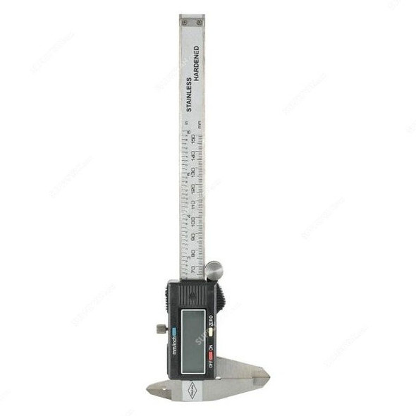 Digital Caliper, Range 0-150mm, Steel, Silver