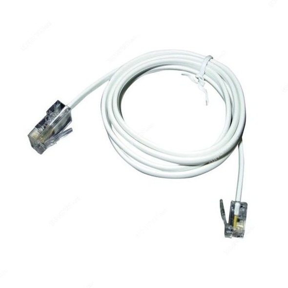 RJ11 to RJ45 Telephone Cable, 2Mtrs, White