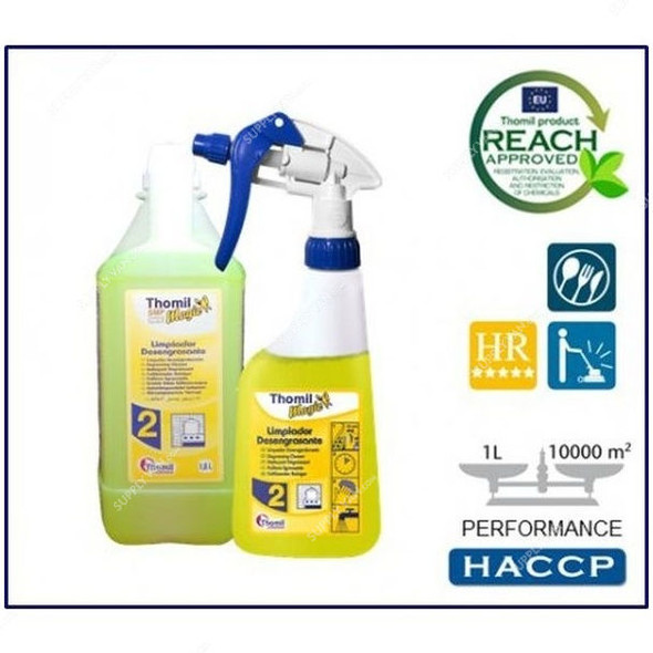 Thomil Magic SMP No.2 Degreaser, CSMP122, 1 Litre, Yellow, PK4