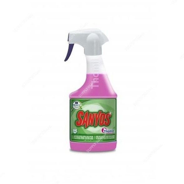 Thomil Sanyos Anti Limescale General Bathroom Cleaner, LSBA002, Floral Scented, 750ML, Pink, PK12