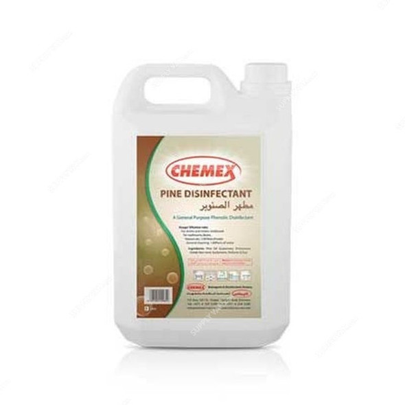 Chemex Pine Disinfectant Cleaner, 5 Litre, 4 Pcs/Pack