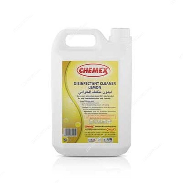 Chemex Lemon Disinfectant Cleaner, 5 Litre, 4 Pcs/Pack