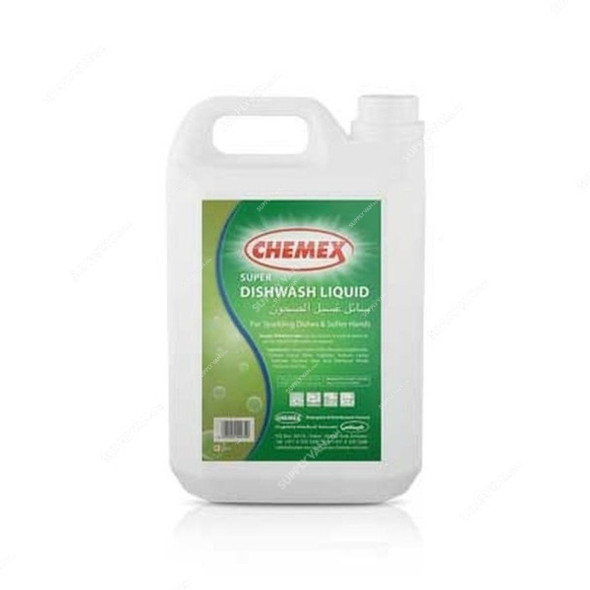 Chemex Dish Wash Lemon Liquid Cleaner, 5 Litre, 4 Pcs/Pack
