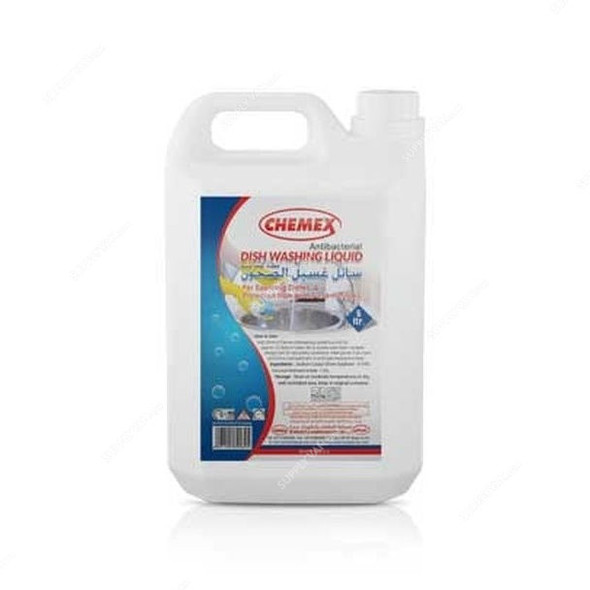 Chemex Anti Bacterial Dish Wash Liquid Cleaner, 5 Litre, 4 Pcs/Pack