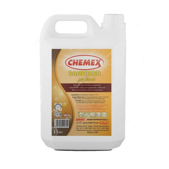 Chemex Surface Sanitizer, 5 Ltrs, 4 Pcs/Pack