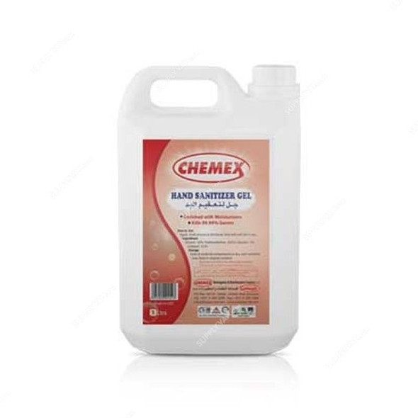 Chemex Hand Sanitizer Gel, 5 Litre, 4 Pcs/Pack