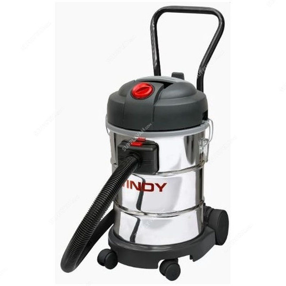 Lavor Wet and Dry Vacuum Cleaner, WINDY-130, 1200-1400W, 30 Litres, Black and Silver