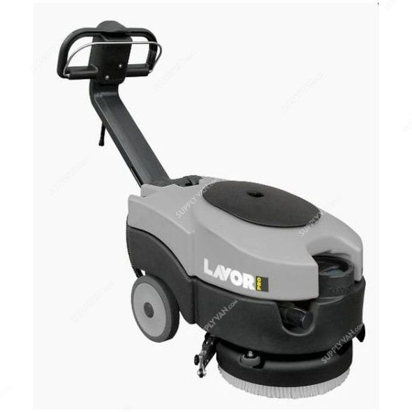 Lavor Compact Battery Operated Scrubber Dryer, QUICK-36B, 250W, 130 RPM, 360MM, Gray and Black