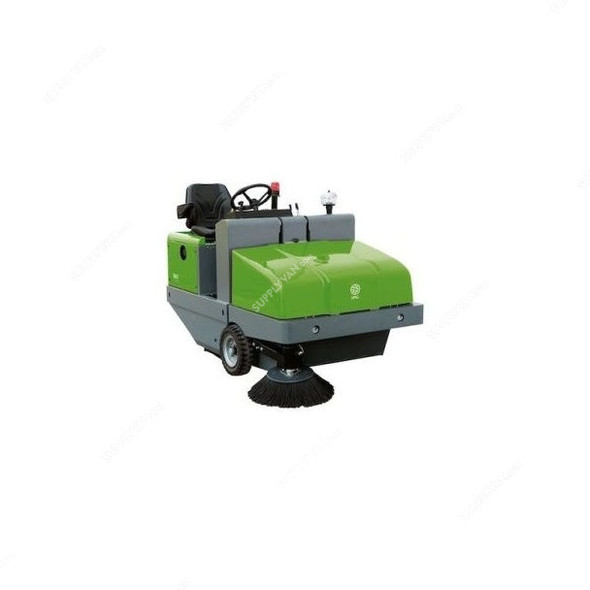 IPC Lombardini Engine Diesel Operated Ride On Sweeper, 161-D, 245 Litres, Green and Black