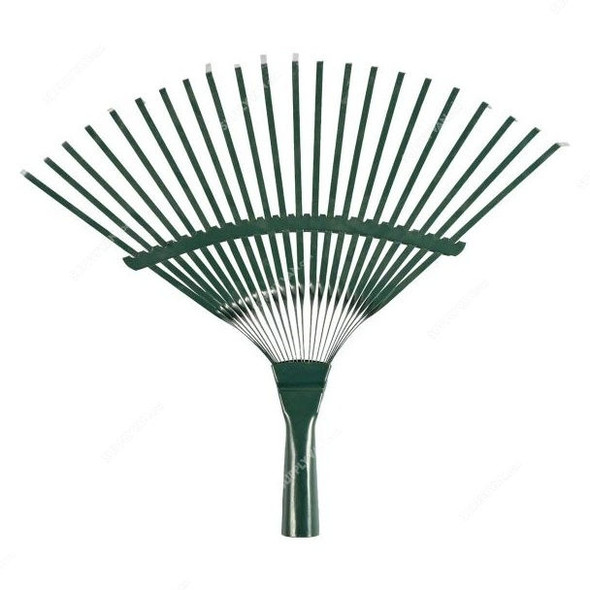 Garden Rake, 43CM, Metal, Green