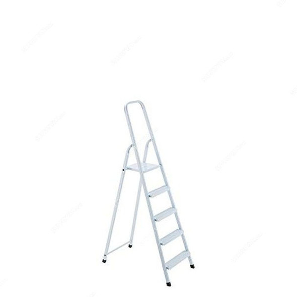 Robustline 5 Steps Ladder, Steel, Silver