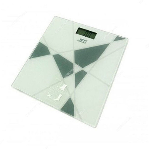 JEC Tempered Glass Platform Digital Scale, EPS-2029, 150KG, White