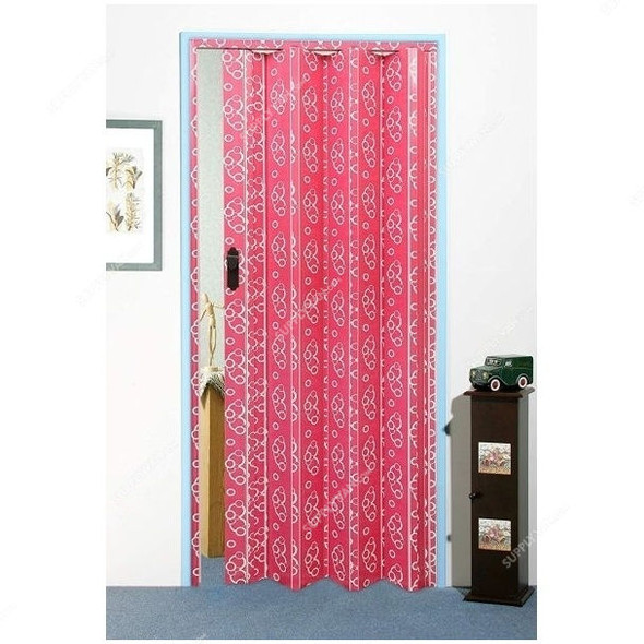 Robustline Folding Door Sliding, Polyvinyl Chloride, Pink and White