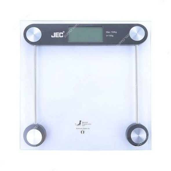 JEC Tempered Glass Platform Digital Scale, EPS-2021, White