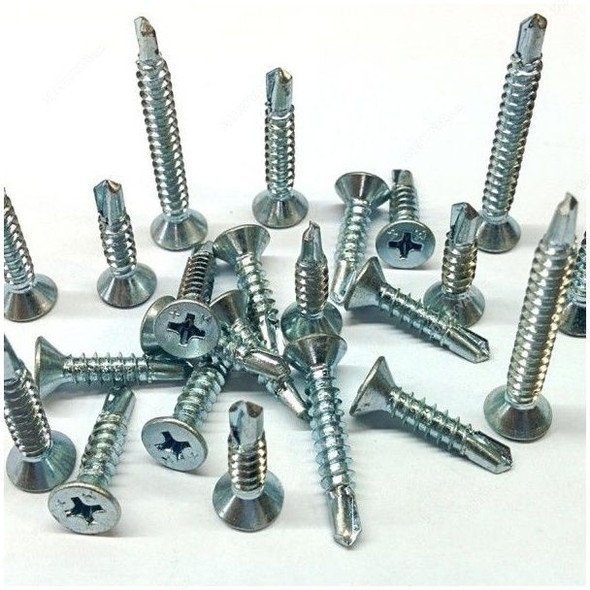 Patta Self Drilling Screw, SDSCSKZNC, Zinc Plated, M6 x 1-1/2 Inch, PK1000