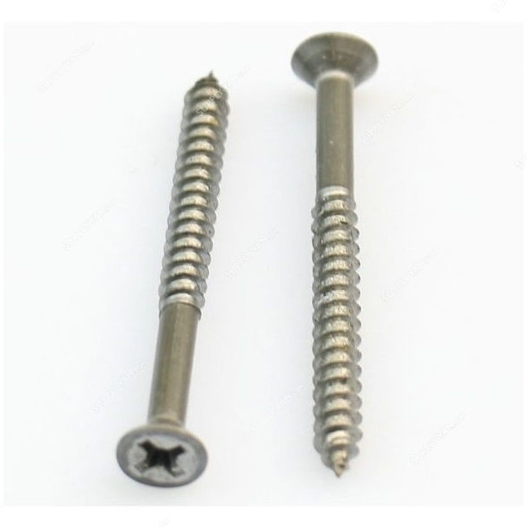 Patta Wood Screw, WODPHL, Zinc Plated, M12 x 2 Inch, PK100