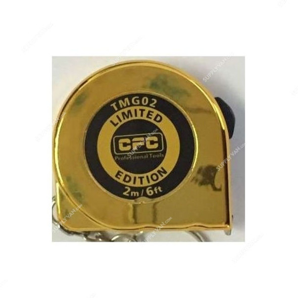 CFC Measuring Tape, TMG02, 2 Mtrs x 6MM, Gold