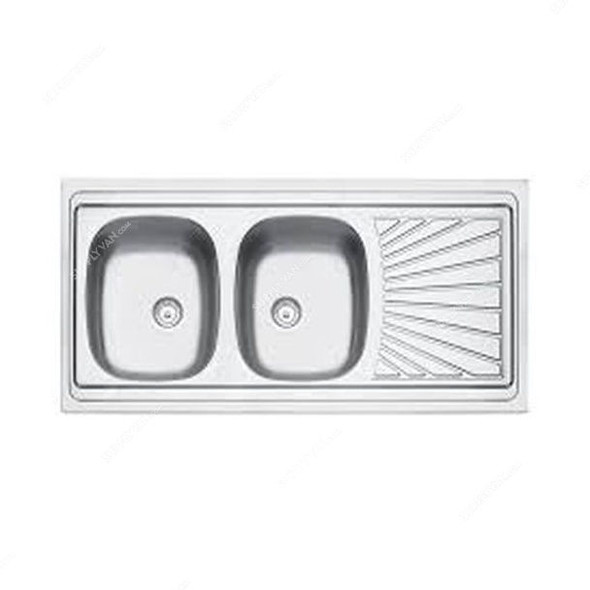 Tramontina Double Right Bowl Kitchen Sink, 93151602, 120 x 60CM