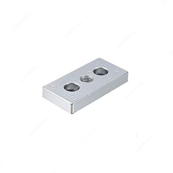 Extrusion Connecting Face Plate, 50 Series, 3 Hole, Aluminium, 50 x 100MM, PK2