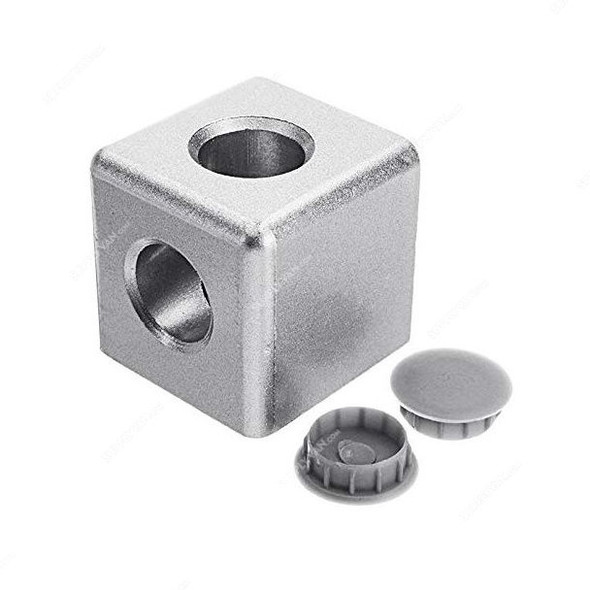 Extrusion Corner Cube Connector, 30 Series, 2 Hole, Aluminium, 30 x 30MM, PK2