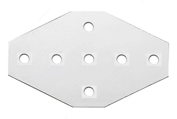 Extrusion Cross Reinforcement Flat Plate, 40 Series, Aluminium, 40 x 40MM, Silver