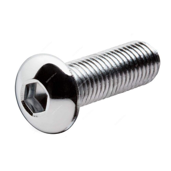 Extrusion Button Head Bolt, Stainless Steel, M6 x 45 mm, PK50