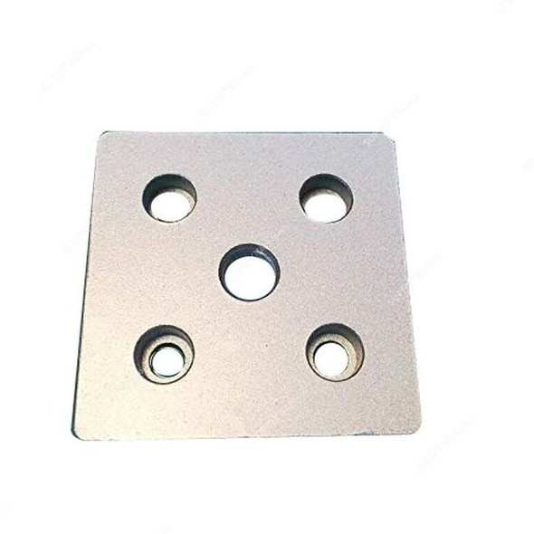 Extrusion Connecting Face Plate, 30 Series, 5 Hole, Aluminium, M16, PK2
