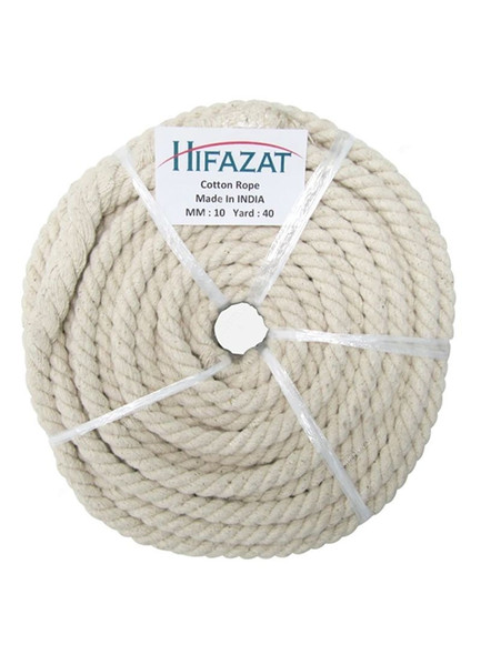 Hifazat Rope, SHGTCR-10M-40Y, Cotton, 10MM x 36.5 Mtrs, Beige