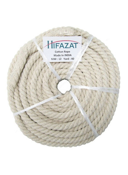 Hifazat Rope, SHGTCR-12M-40Y, Cotton, 12MM x 36.5 Mtrs, Beige