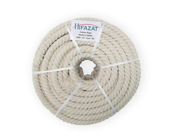 Hifazat Rope, SHGTCR-14M-40Y, Cotton, 14MM x 36.5 Mtrs, Beige