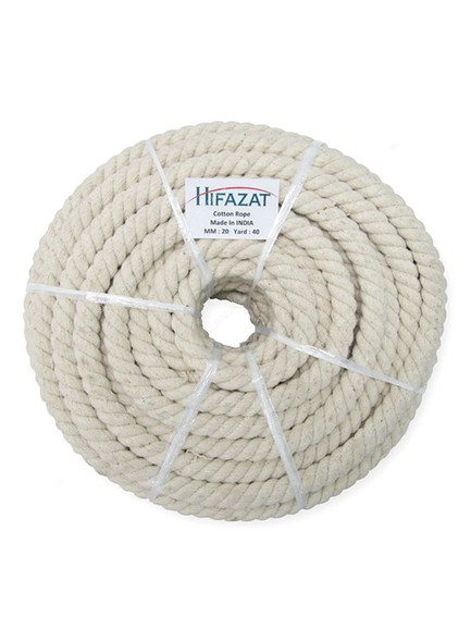 Hifazat Rope, SHGTCR-20M-40Y, Cotton, 20MM x 36.5 Mtrs, Beige
