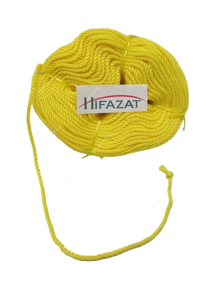Hifazat Rope, SH-MR-YLW3100, Polypropylene, 3MM x 91.44 Mtrs, Yellow