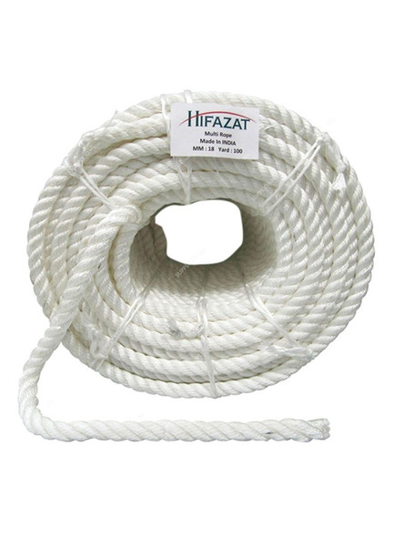 Hifazat Rope, SHGT-MR-W18100, Polypropylene, 18MM x 91.44 Mtrs, White