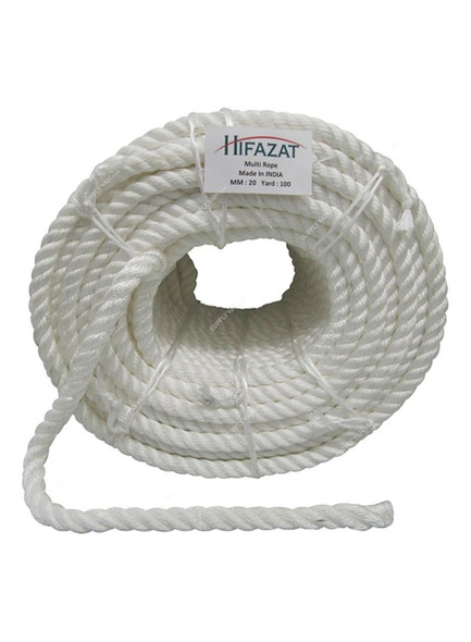 Hifazat Rope, SHGT-MR-W20100, Polypropylene, 20MM x 91.44 Mtrs, White