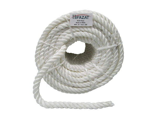 Hifazat Rope, SHGT-MR-W22100, Polypropylene, 22MM x 91.44 Mtrs, White