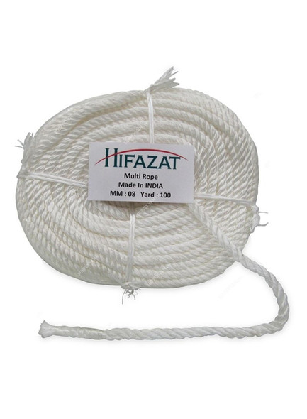 Hifazat Rope, SHGT-MR-W8100, Polypropylene, 8MM x 91.44 Mtrs, White