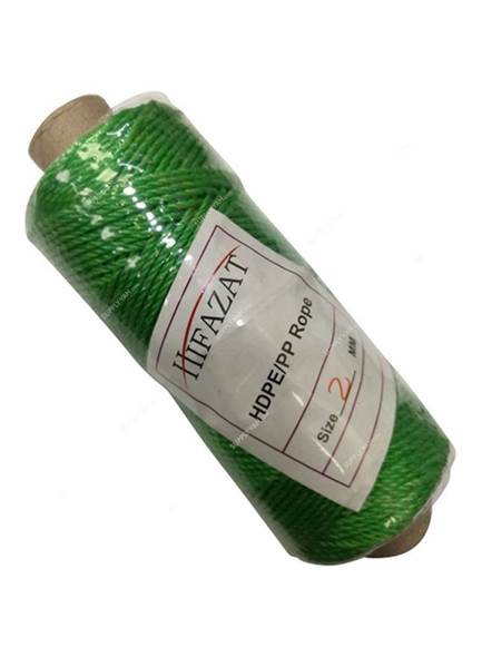 Hifazat Rope, SH-NRGR-2100, Nylon, 2MM x 91.44 Mtrs, Green