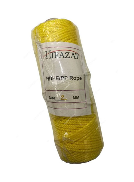 Hifazat Rope, SH-NRYLW-2100, Nylon, 2MM x 91.44 Mtrs, Yellow