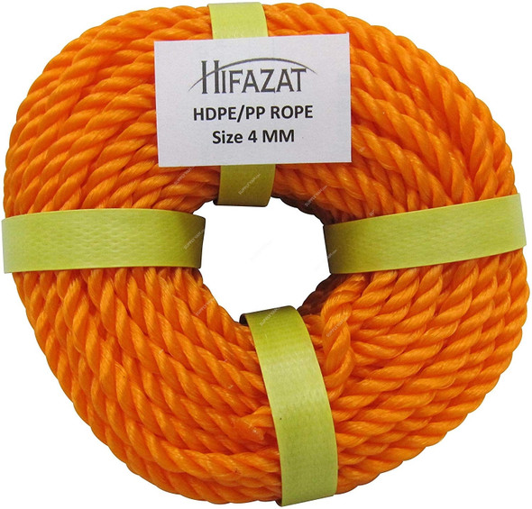 Hifazat Rope, SHGT-NRO-525, Nylon, 5MM x 22.86 Mtrs, Orange