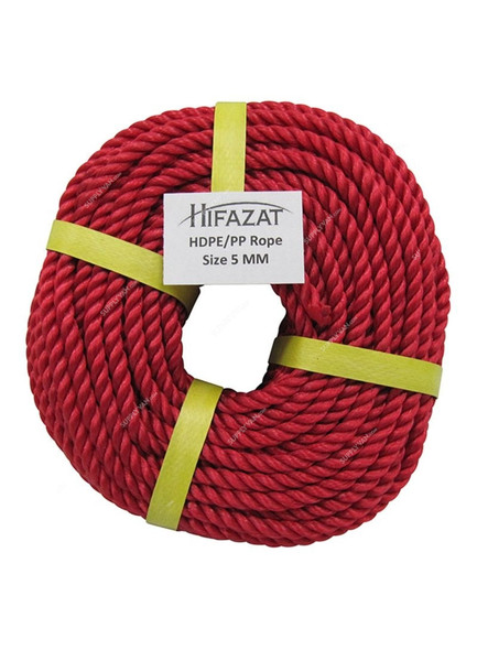 Hifazat Rope, SHGT-NRR-540, Nylon, 5MM x 36.5 Mtrs, Red