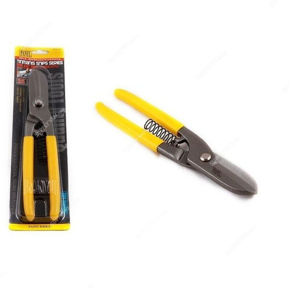 Panyi Tinmanis Snip Cutter W/ Spring, SH-PTS-30, Carbon Alloy Steel, Yellow