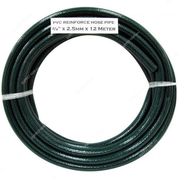 Hifazat PVC Reinforce Hose Pipe, SHGT-G-34-25-12, 12 Mtrs, Green