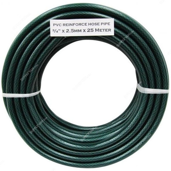 Hifazat PVC Reinforce Hose Pipe, SHGT-G-34-25-25, 25 Mtrs, Green