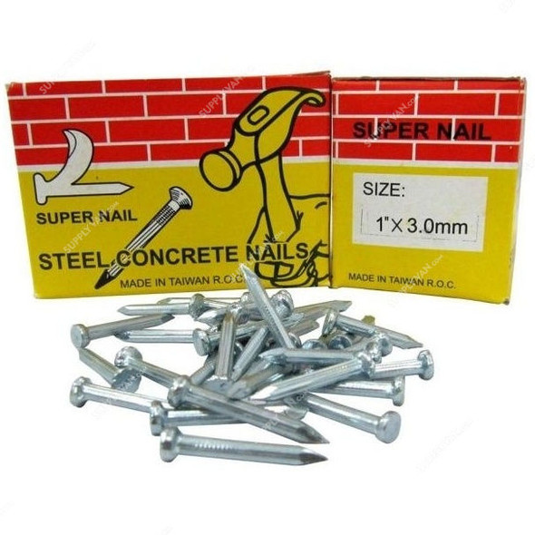 Super Concrete Nail, SH-SCN-1, Steel, 1 Inch