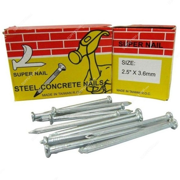 Super Concrete Nail, SH-SCN-25, Steel, 2.5 Inch