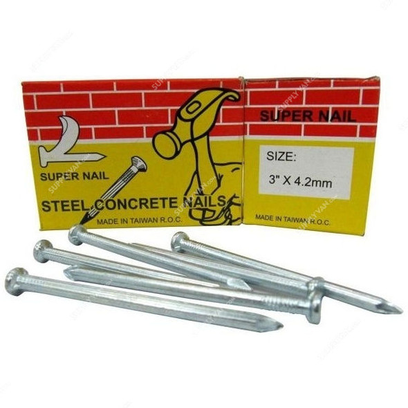 Super Concrete Nail, SH-SCN-3, Steel, 3 Inch
