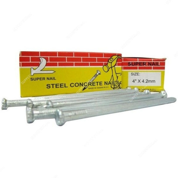 Super Concrete Nail, SH-SCN-4, Steel, 4 Inch