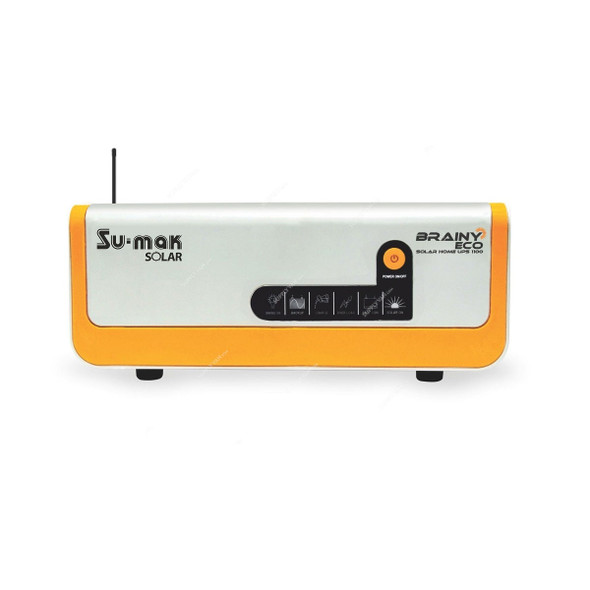 Su-Mak Solar Solar Inverter, 1600VA-24V, Brainy Eco, White and Yellow