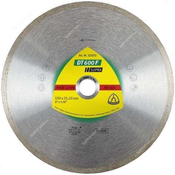 Klingspor Diamond Cutting Blade, DT600F, Supra, 115MM